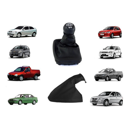 Kit Coifa Manopla Cambio Corsa Sedan +coifa Freio De Mão