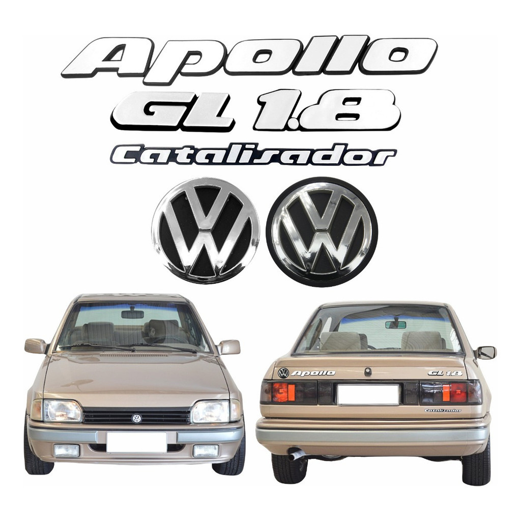 Kit Emblemas Apollo Gl 1.8 Catalisa. - Modelo Original