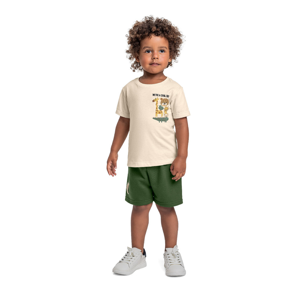 Conjunto com Camiseta e Bermuda Bee Loop em Oferta na Shopee