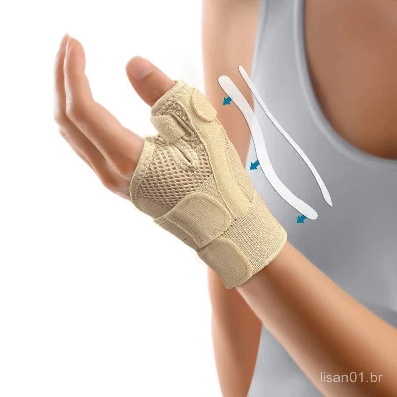 suporte flexível para tendinite, protetor respirável para polegar para mão direita e esquerda em Oferta na Shopee