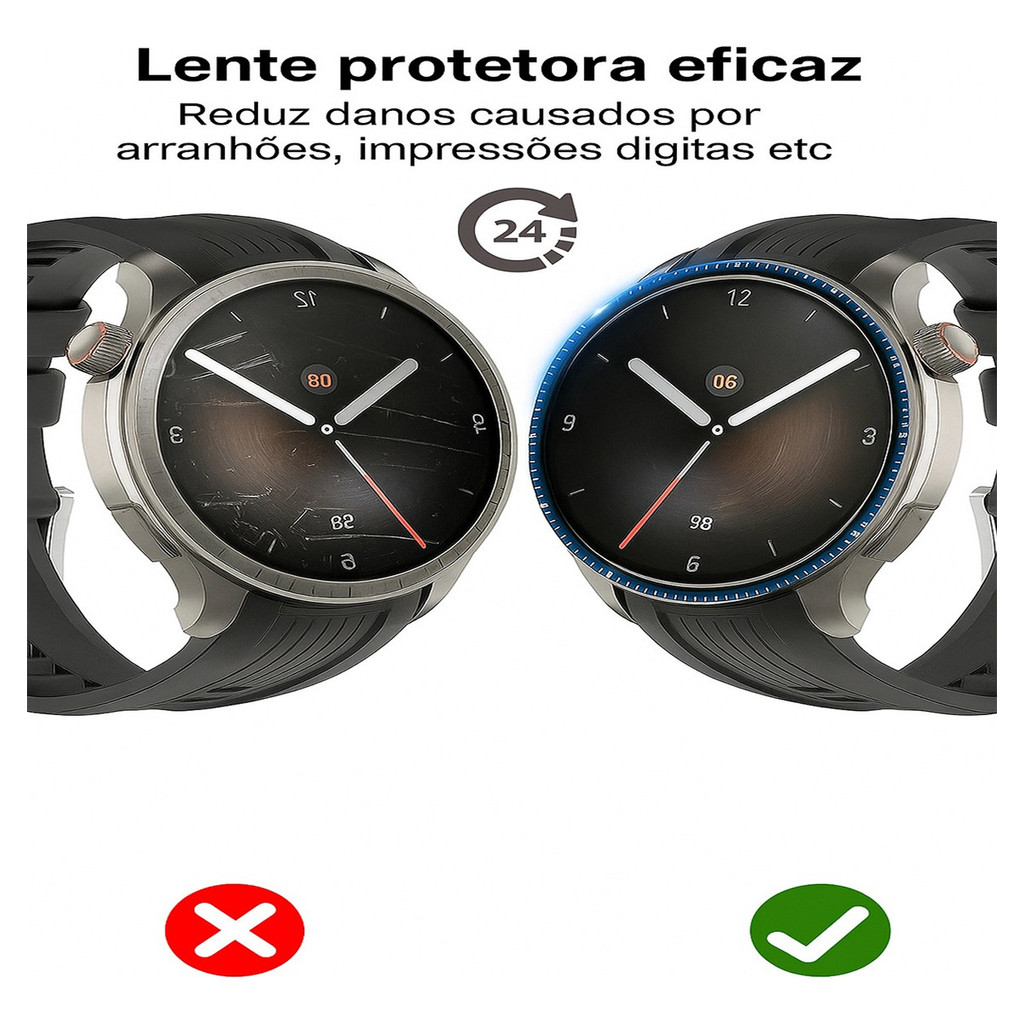 Pelicula 3d De Proteção Para Smartwatch Amazfit Balance 2