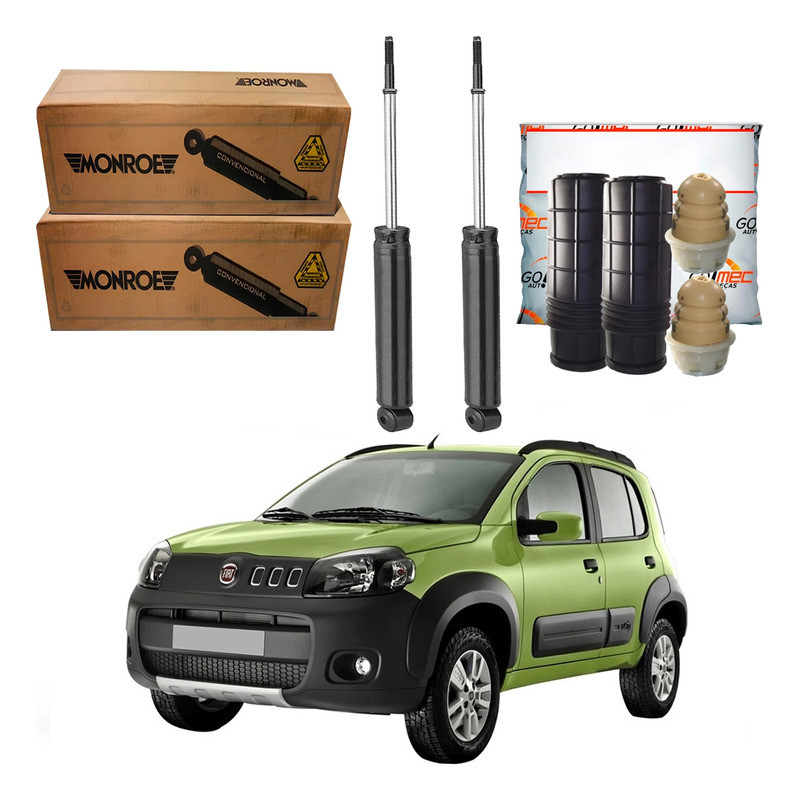 Kit Amortecedor Traseiro, Uno Way 1.0 1.4 2010 A 2016 em Oferta na Shopee