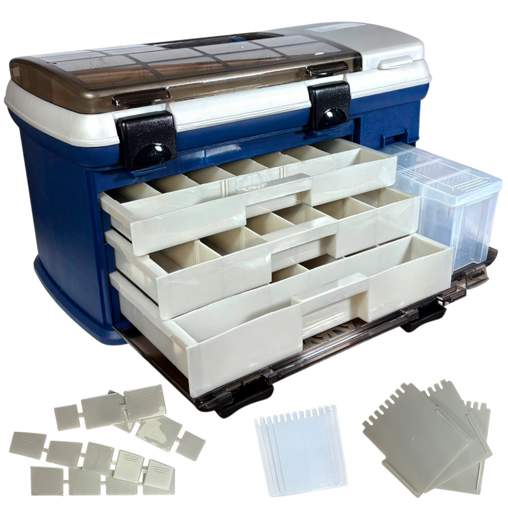 Maleta Caixa Organizadora Kala CPK 630 3 Gavetas com Compartimentos Otimizáveis Divisórias Plásticas