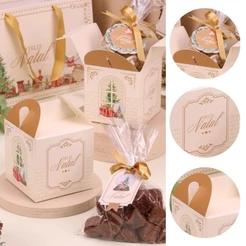 10 CAIXAS LEMBRANCINHA NATAL 9X9X9CM CANDURA 5270 ( JANGO NATAL 2025 )