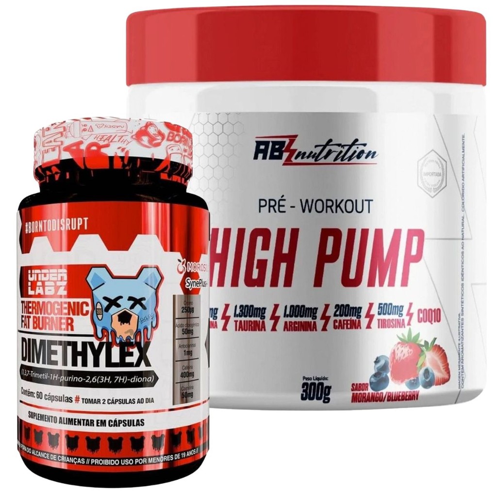 Kit Termogênico Dimethylex + Pré-Treino Absolut Nutrit 300g