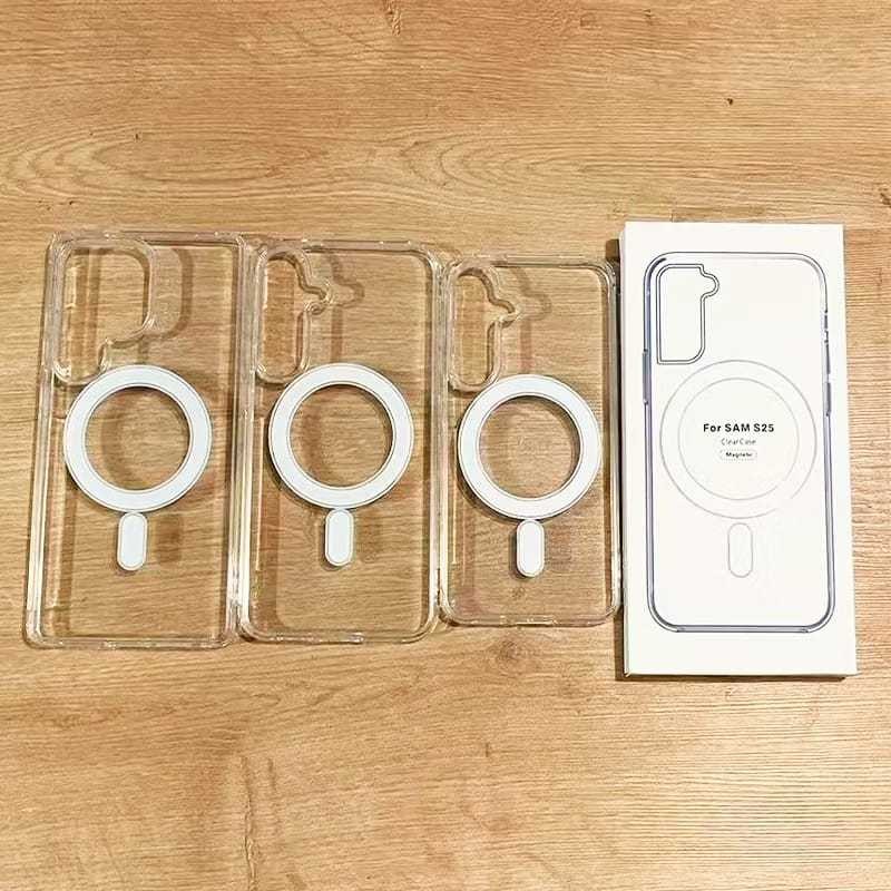 Capa para S23 S24 S25 Case Transparente Magnética com MagSafe em Oferta na Shopee