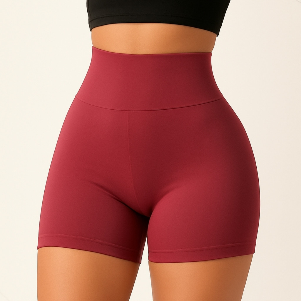 Short Feminino Academia Zero Transparência Esportivo Levanta Bumbum Sem Costura