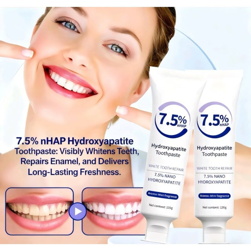 Pasta de dente hidroxidiroxygen apatita para proteger os dentes mais vendidos mais brancos