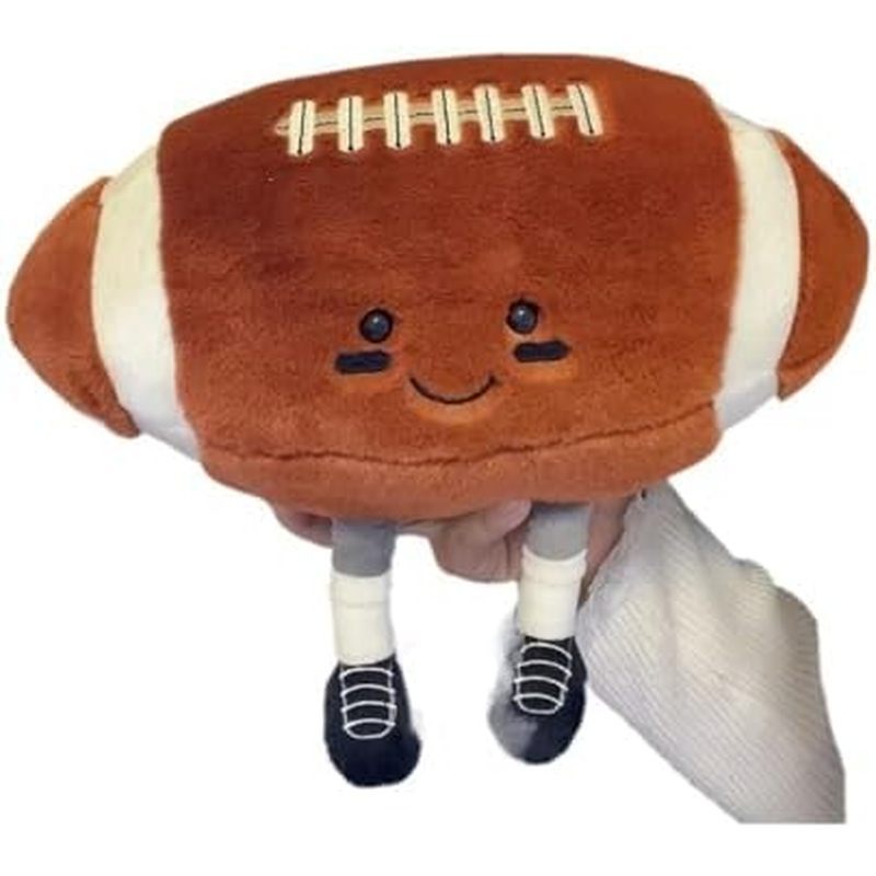Brinquedos De Pelúcia De Futebol De 13.7 Polegadas , Brinquedo De Bolas Esportivas Recheadas De Rugby , Com Pés Boneca C