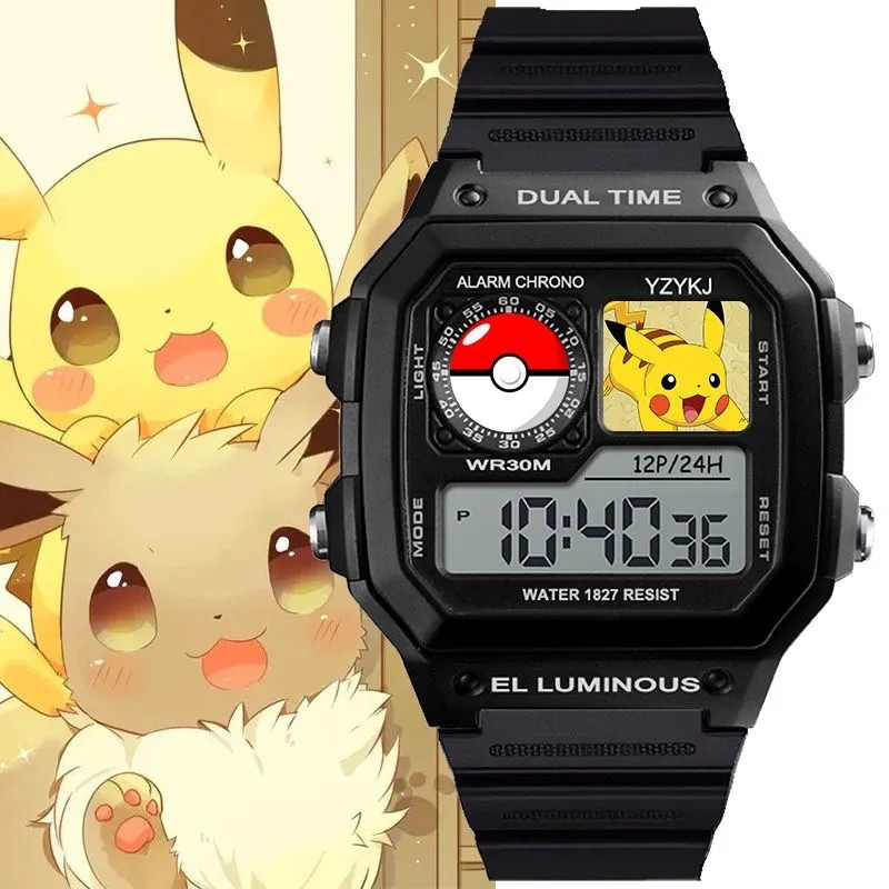 Pokémon Pikachu Relógio Eletrônico Charizard Mesmo Estilo Bonito De Desenho Animado Crianças Estudantes Estudante Do Ens
