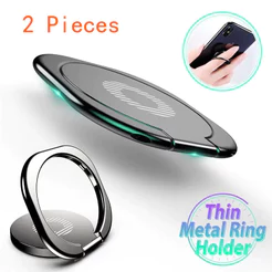 2 PCS 360 ° Suporte De Telefone Com Anel De Dedo De Metal Giratório Punho De Universal Compatível Samsung Galaxy A07 A15