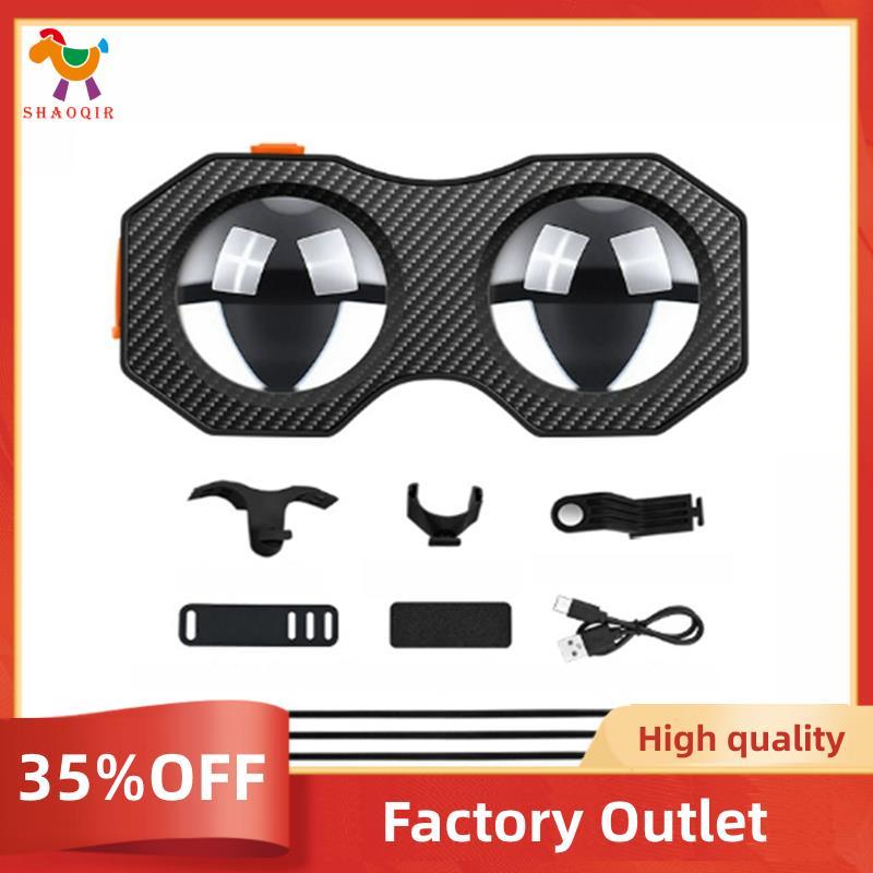 Luzes Decorativas LED Para Motocicleta Bicicleta Espelho Retrovisor Lente 3D Dinâmico RGB Luz De Olho Lanterna Traseira