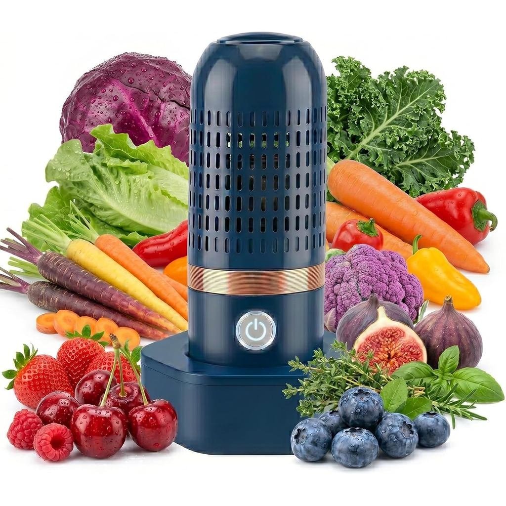 Purepod Produce Cleaner - Máquina Portátil para Lavar Frutas e Vegetais, Purificador de Íons OH Sem Fio, À Prova d'Água 
