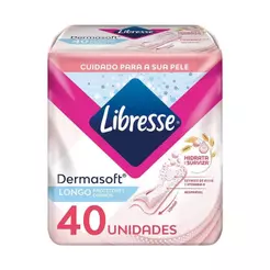 Absorvente Libresse Protetor Diário Dermasoft Longo sem Abas - Embalagem com 40 Unidades
