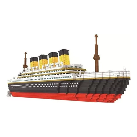 【NAVIO】Bloco de Montar Titanic - 1855 Peças Micro Bricks - Colecionável e Educativo