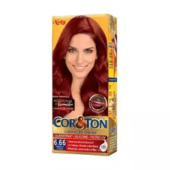 Tinta de Cabelo Cor&Ton Profissional 6.66 Vermelho Carmim 50g