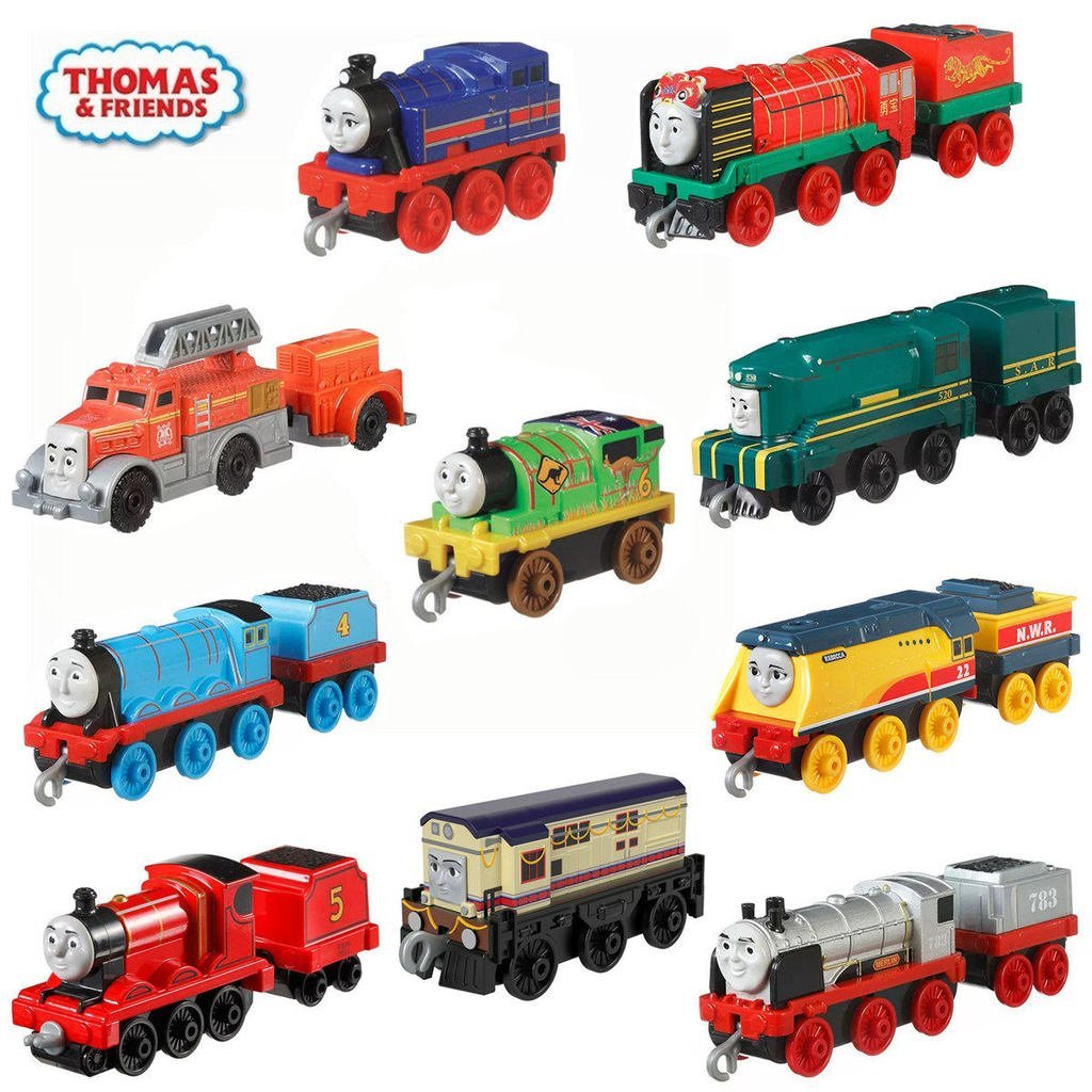 Trem de Brinquedo de Liga Metálica de Tamanho Médio da Série Track Master Thomas e Amigos: Henry, Rebecca, Gordon e Thom