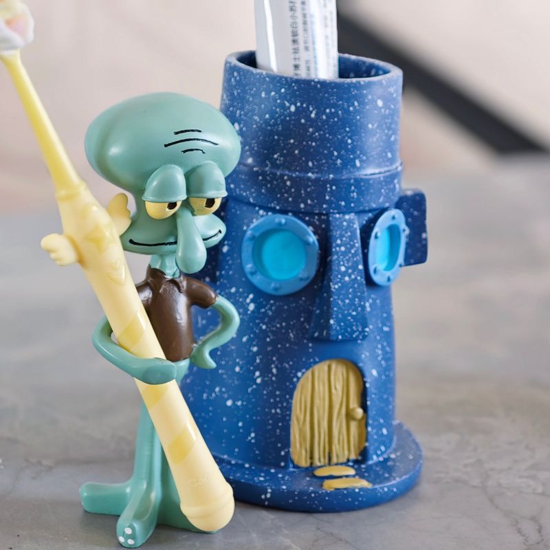 Mesmo estilo bonito dos desenhos animados polvo irmão conjunto vaso caneta titular polvo irmão escova de dentes titular