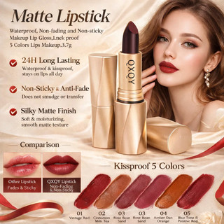 [Ideal Para Uso Diário] [Velvet Matte Finish] Batom Matte/Longa Duração/Não Mancha/Cor Intensa/Mulheres