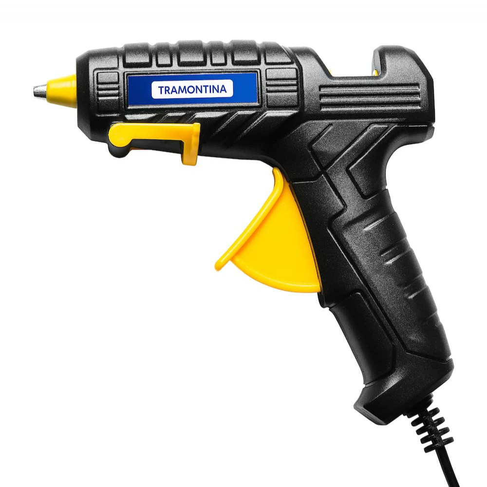 Pistola Elétrica de Cola Quente 15-20 W Aquecimento 57 Min Bastão 7,2 mm Ponta de Alumínio Tramontina