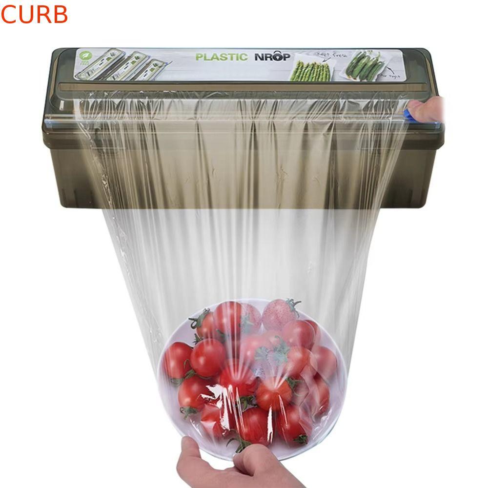 Distribuidor Do Envoltório Alimento De CURB , Cortador Plástico Filme Aderente Suporte Da Folha , Corte Afiado Caixa Rol