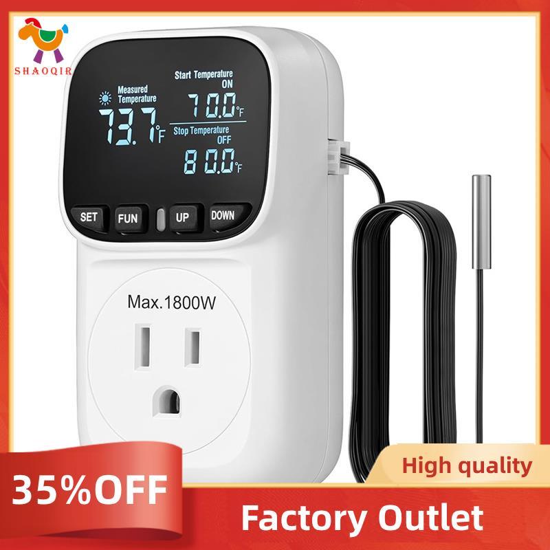 Controlador De Temperatura Digital , Plugue De Saída Do Termostato 15A/1800W ,-40 ° F-210 , Timing/Contagem Cíclico , Pa