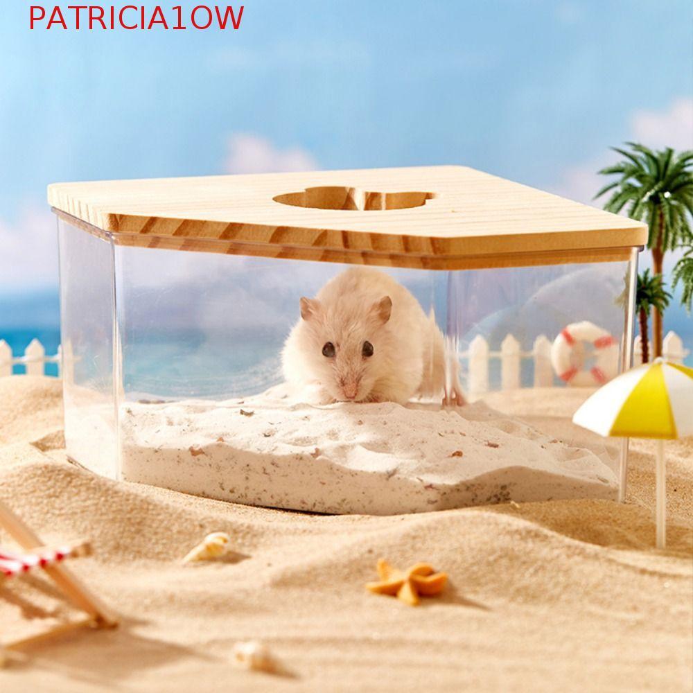 PATRICIA1OW Banheiro Para Hamster , Com Tampa Bacia De Areia Transparente Urina De Vaso Sanitário Acrílico Banho