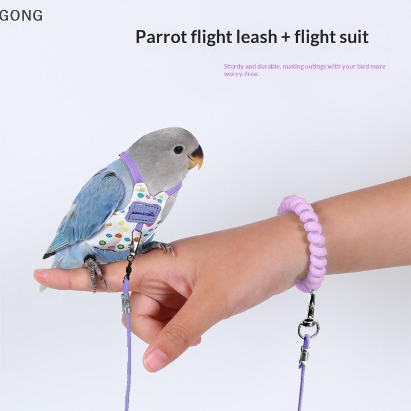[BI] Conjunto De Arnês E Trela Para Papagaio Anti-Fuga Colete Acolchoado Macio , Resistente Durável Papagaios Pequenos ,