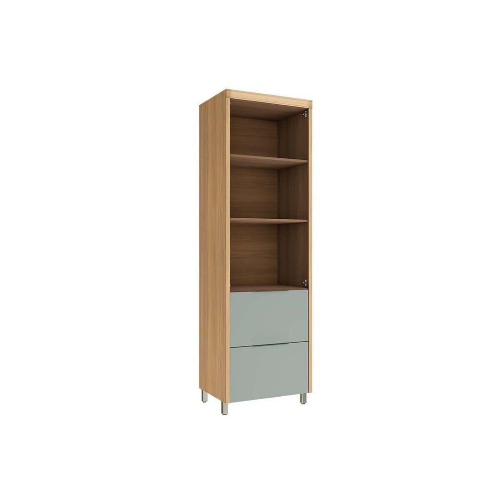 Paneleiro de Cozinha Marquesa c/ 2 Portas e 2 Gavetas 70cm Nature/Verde - Nesher · foto 2