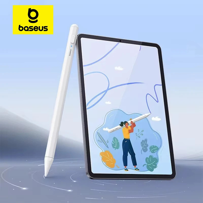 Baseus Stylus Lite com LED para Apple Pencil, Caneta Touch com Rejeição de Palma