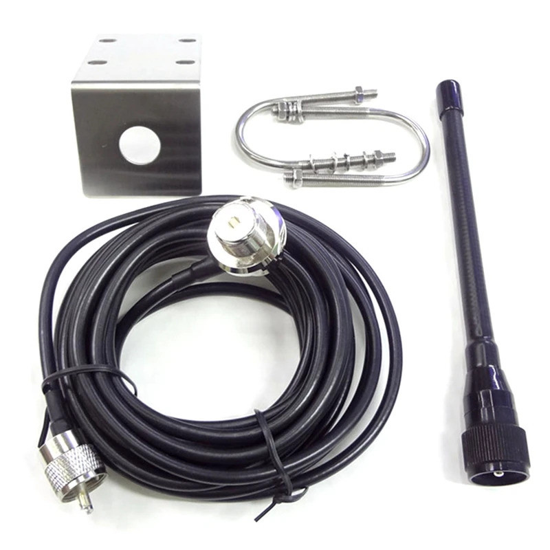 Peças de Reposição e Acessórios: Antena VHF Marítima 156-163Mhz, Antena de Mastro Impermeável de Borracha com Cabo RG-58