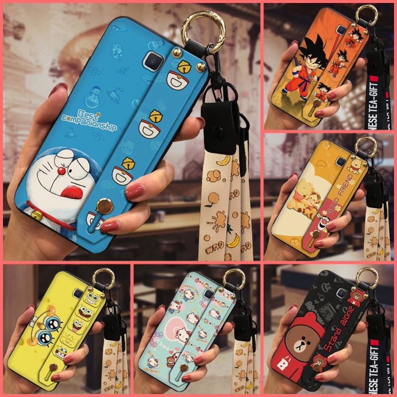 Capa De Telefone Durável Fofa Para Samsung Galaxy J7 Prime/2/2018/ON7 2016/G610F Suporte Com Anel De Silicone Cordão À P