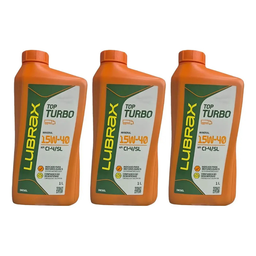Óleo Lubrax Top Turbo Essencial 15w40 Ci4 Diesel - 1l Kit 3