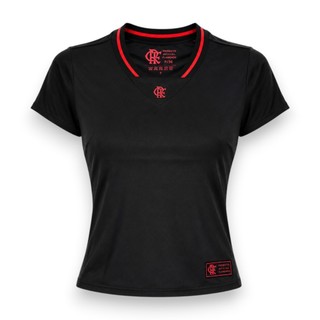Camiseta Flamengo Feminina Baby Look Gola Retilinea Oficial