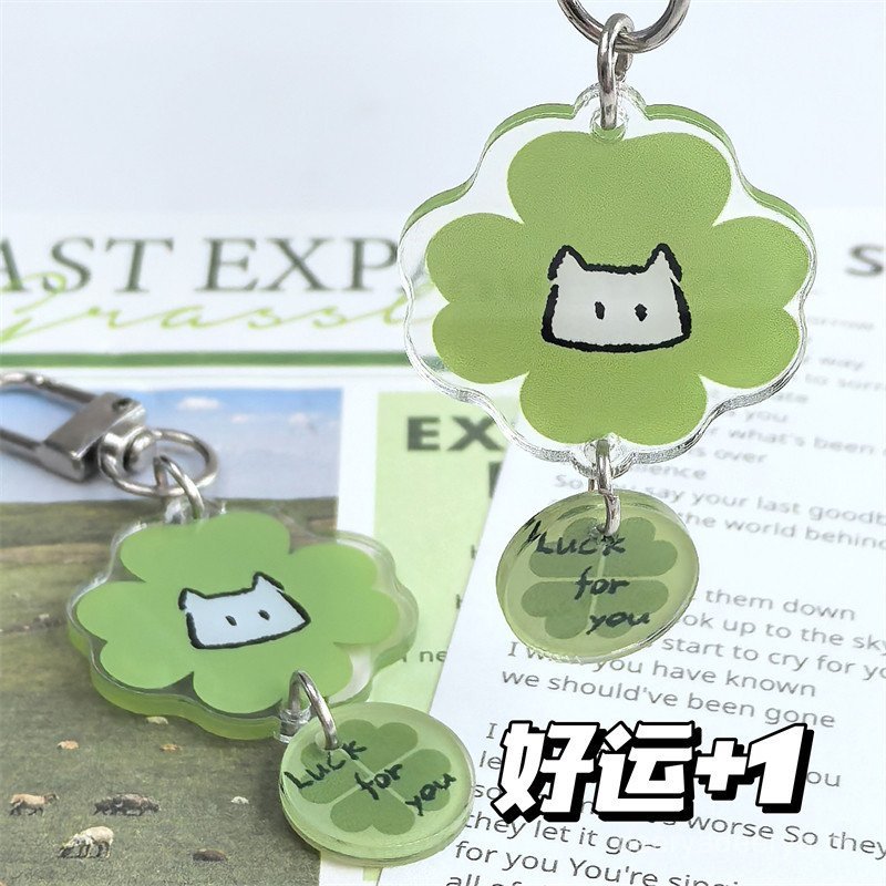 Chaveiro Gato da Sorte, Pingente de Acrílico, Presente Criativo de Alto Valor para Estudantes, Decoração para Mochila W1