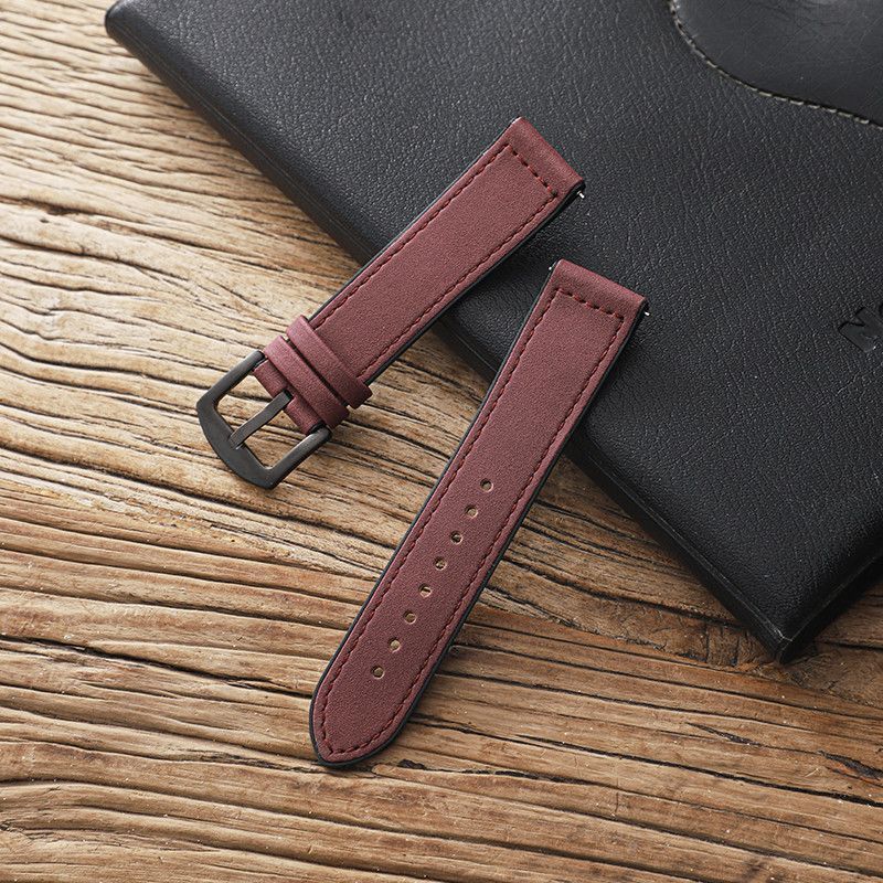 Adequado para tubarão preto tubarão preto S1 clássico Pro cinta Crazy Horse couro padrão pino fivela pulseira de Silicon