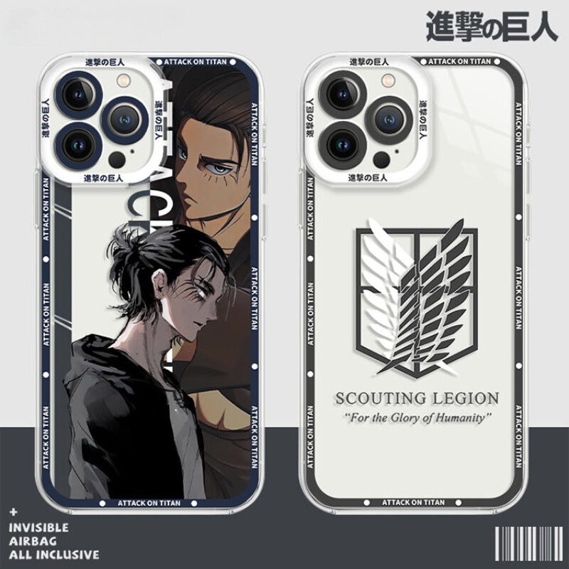 Capa De Telefone Celular Attack On Titan Para Xiaomi Redmi 15C 14C 13C 12C 10C 13 A5 A3 12S Câmera TPU Transparente Prot