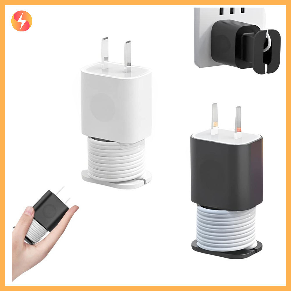 Protetor De Carregador De Silicone iPhone 20W 18W Cabo Envoltório Enrolador Caso Anti Risco Organizador Portátil