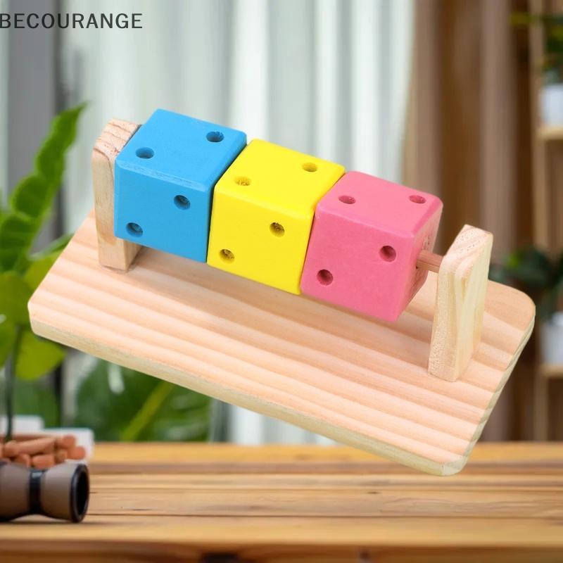 BEC Divertido Cubo Hamster Brinquedos De Madeira Maciça Dentes Moagem Suprimentos Urso Dourado Chinchila Cobaia Brinqued