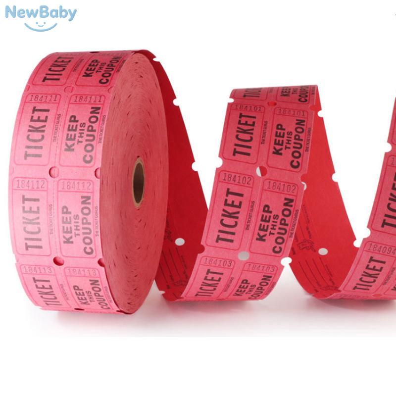 NEWBA 1000 Unidades Coloridas Bilhetes De Rifa Rasgáveis Entrada De Evento Em Rolo Duplo