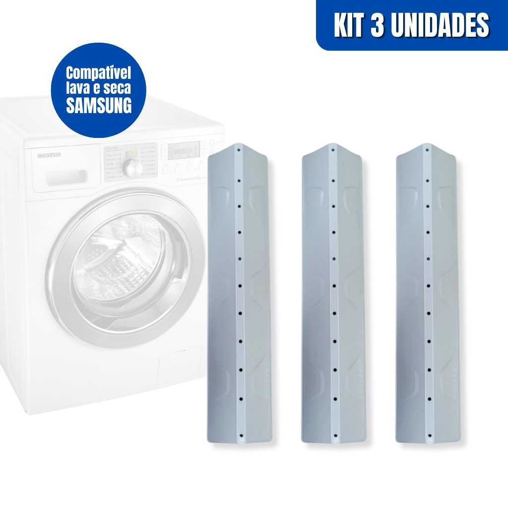 Kit 3 Aletas Pá Batedor Cesto da Lava e Seca Lavadora Samsung (24,7cm)