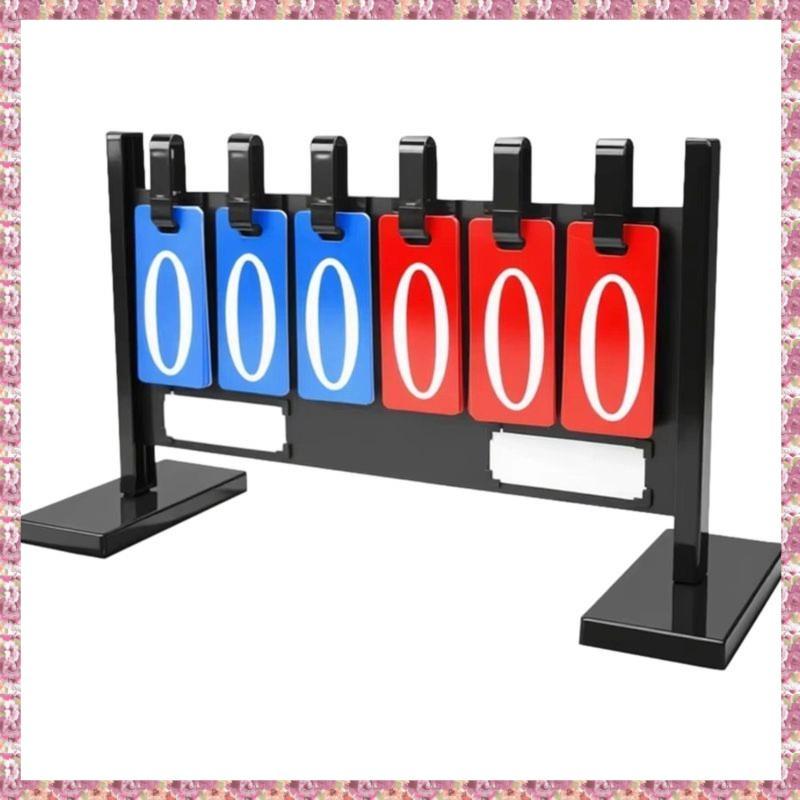 (Zsqa) Placar Vertical Removível De 6 Dígitos , Futebol , Basquete , Quadra , Registros De Jogo , Três Vermelho , Azul
