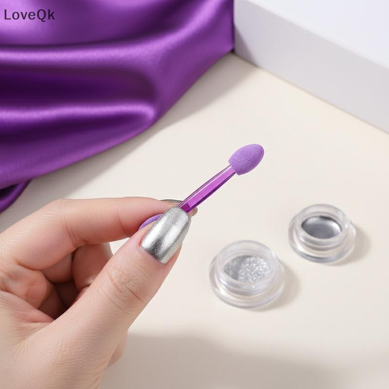 LoveQk 50 Peças Aplicadores Descartáveis De Sombra Para Os Olhos , Pincéis De Delineador De Esponja De Ponta Dupla Fácil
