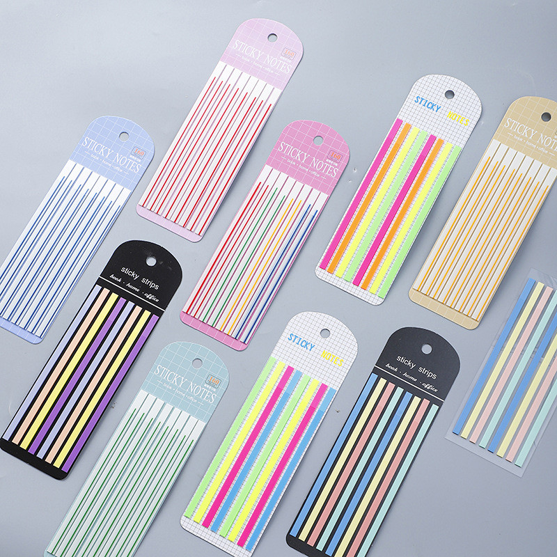 1pc PET Ultra-Fino Tira Ponto Notas Marcas De Cores Transparentes Adesivos Chave Índice Fluorescente Pegajosas