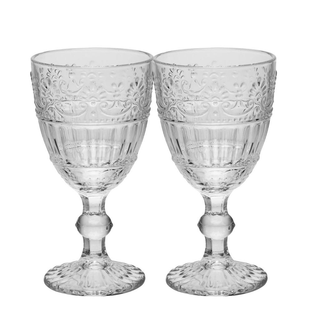 Jogo 2 Taça de Cristal Ecológico para Água Suco Mauve 320ml Transparente Wolff