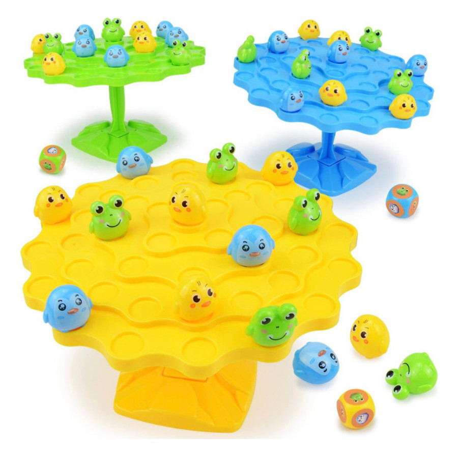 Jogo de Tabuleiro Infantil Equilíbrio Sapo Pinguim Pintinho Brinquedo Interativo de Árvore de Equilíbrio Para Crianças