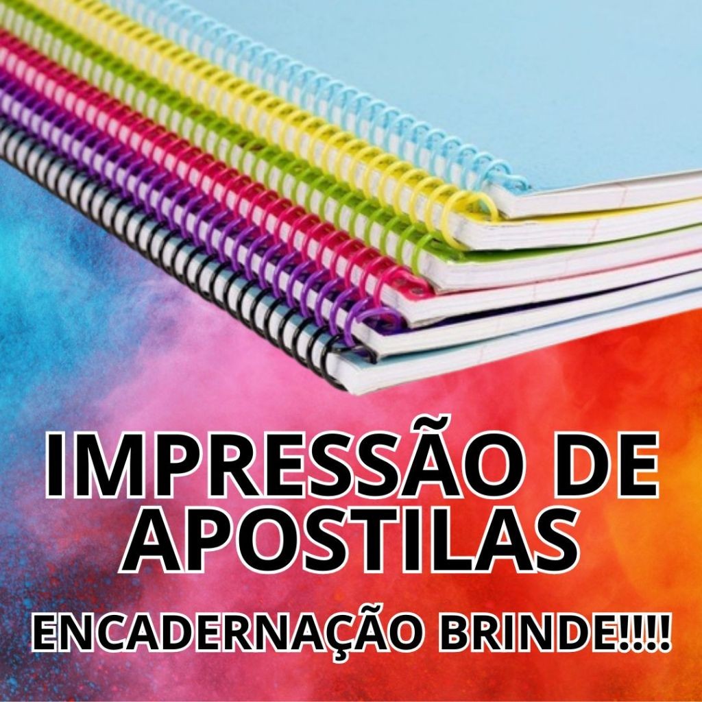 Impressão Apostila A4 - Colorido ou Preto e Branco Até 200 páginas
