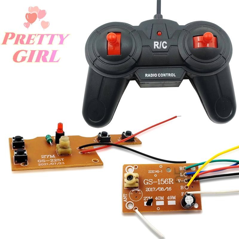 [Pretty ggirl] 1 Conjunto De Acessórios Para Carro 27 Mhz Circuito 4CH RC Controle Remoto PCB Transmissor E Placa Recept