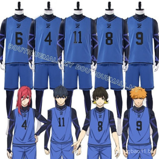 Camisa de Futebol Cosplay Anime Blue Lock Isagi Yoichi Fantasia Equipe Z Conjunto de Roupas Esportivas No. 11 Sacos de E em Oferta na Shopee