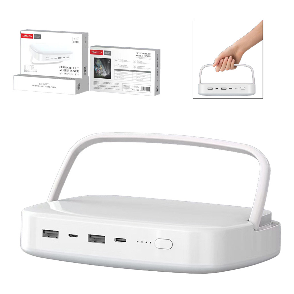 Carregador De Celular Power Bank Portátil+luz Para Ar Livre